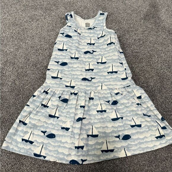 Winter Water Factory Nautical Whale Sailboat Valencia Dress Sz 6 - Picture 2 of 5